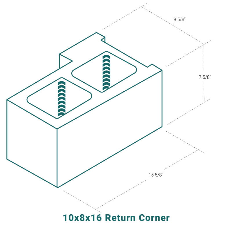 10 x 8 x 16 Return Corner
